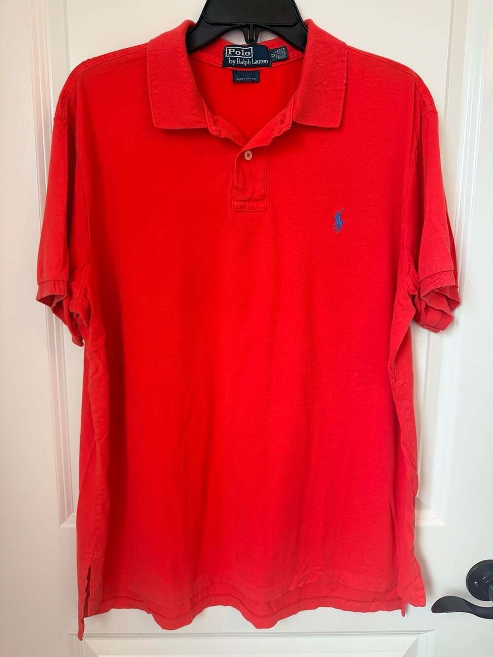 Polo by Ralph Lauren Men's Red Custom Fit Short Sleeve Polo Shirt XL